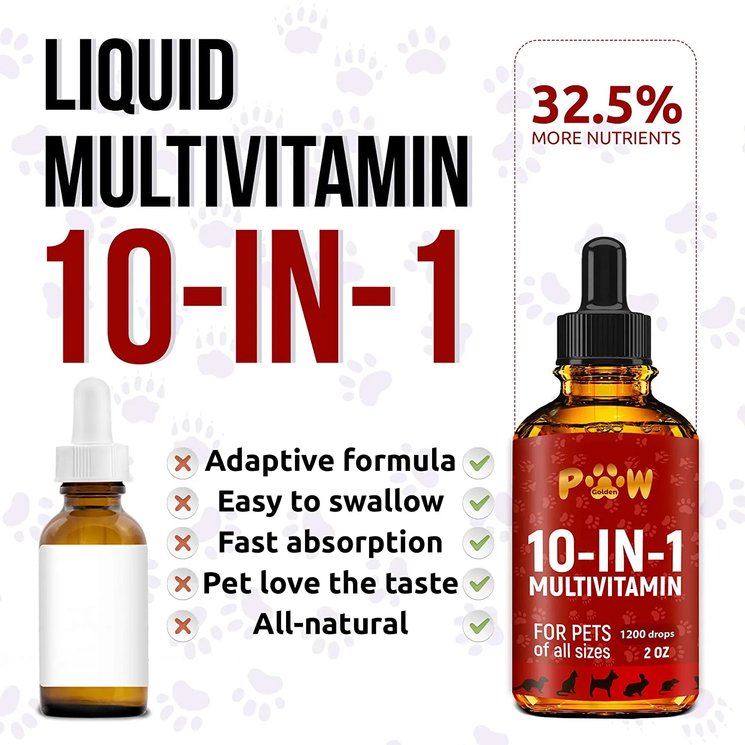 10 In 1 Cat & Dog Multivitamin - Hip & Joint Vitamins For Dogs   Vitamins C, D, B1-12 - Cranberry Supplement For Dogs & Cat Vitamins - Bladder, Kidney, Skin, Joint Support - Glucosamine Dog Supplement