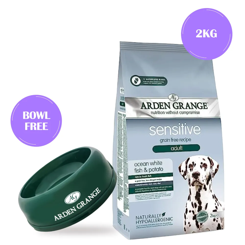 Arden Grange Sensitive Adult Dry Dog Food | Ocean White Fish & Potato