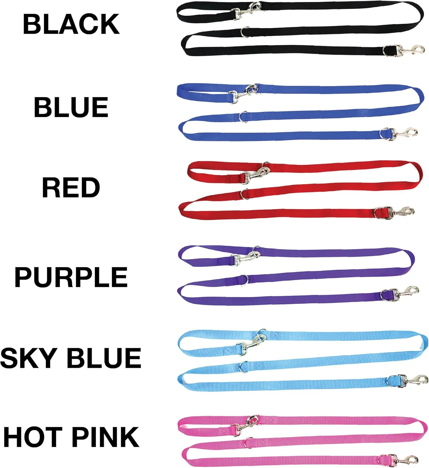 Blue-9 Multi-Function Hands Free Dog Leash, Double Attachment 6 Foot Adjustable Lead for Obedience, Running, and Agility Training, Made in The USA, Hot Pink, Small/Medium