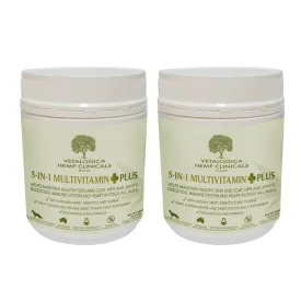 Bundle Pack of 2 x Vetalogica Hemp Clinicals 5-IN-1 Multivitamin Plus Supplements for Dogs 300g