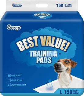 COCOYO Large Training Pads, 22"X30", 150 Count