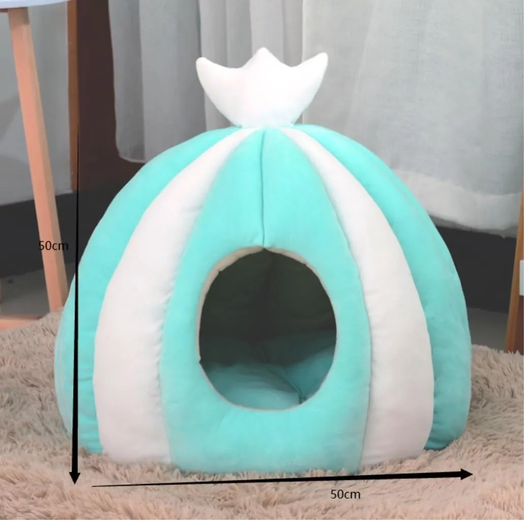 Dog Beds Cat Bed Cushion Pet Bed Pet Tent Cave Bed Printing Cat House Bed Cat Nest Self-Warming Comfortable Triangle Dog Bed Sofa Beds Calming Pet Bed