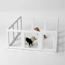 Dog Playpen,Dog Pen,Clear Dog Playpen, Acrylic Dog PenEasy to Install and Remove Dog Playpen and Kennel Playpen, Suitable for Dogs, Cats,Dog Playpen Indoor (White, 23.6" H, 12 Pieces)