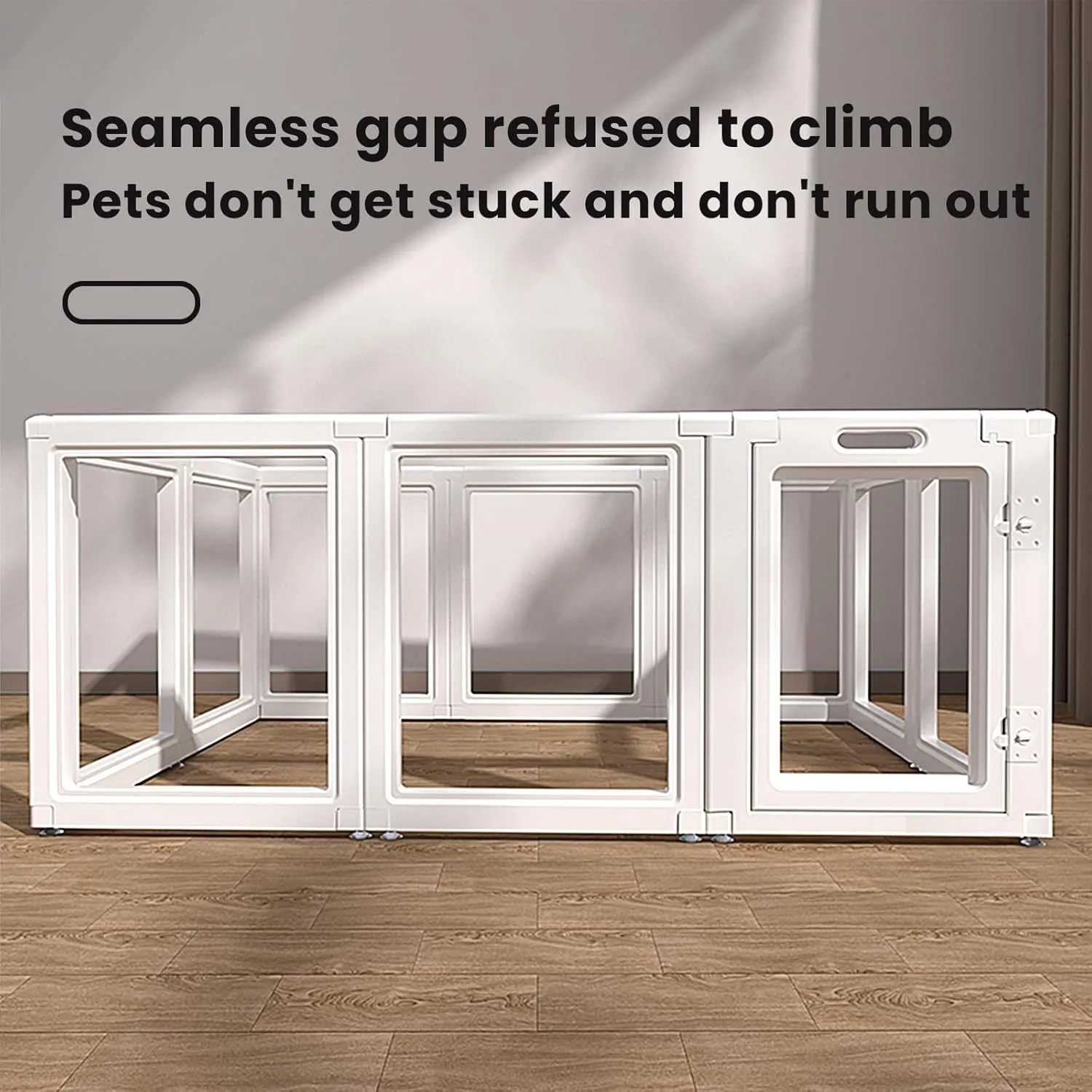 Dog Playpen,Dog Pen,Clear Dog Playpen, Acrylic Dog PenEasy to Install and Remove Dog Playpen and Kennel Playpen, Suitable for Dogs, Cats,Dog Playpen Indoor (White, 23.6" H, 12 Pieces)