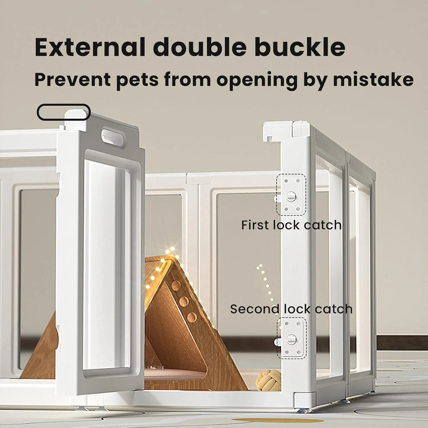Dog Playpen,Dog Pen,Clear Dog Playpen, Acrylic Dog PenEasy to Install and Remove Dog Playpen and Kennel Playpen, Suitable for Dogs, Cats,Dog Playpen Indoor (White, 23.6" H, 12 Pieces)