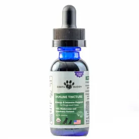 Earth Buddy Immune Tincture – Mushroom Elderberry Allergy & Immune Support 500mg