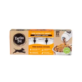 Earthz Pet Free Range Chicken Dog Vitality Gravy - Medium/Large Dog (5x55mL Pack)