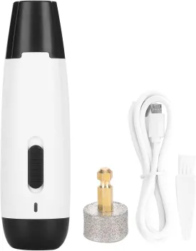 Electric Dog Cat Nail Grinder Clippers cordless Rechargeable Low Noise Nail Trimmer for smoothness Care with USB Charging Cable and Brush Included