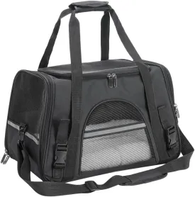 Fancial Airline-Approved cat pet Carrier, Soft-Sided Dog Carrier for Small Dogs, cat Travel Accessories, Ventilated pet Tote Bag