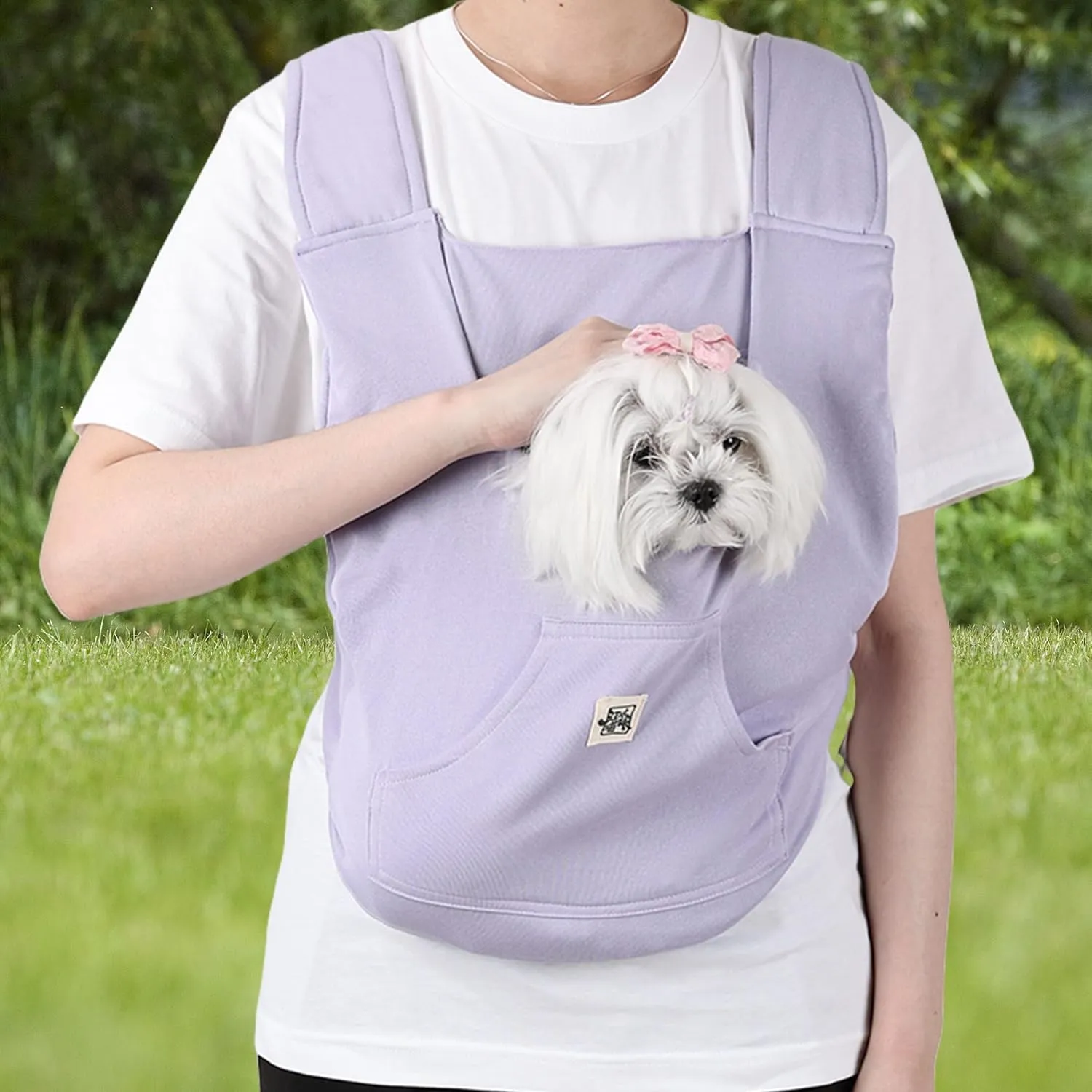 FLAdorepet Pet Carrier Backpack for Extra Small Dog Cat and Rabbit,Yorkie Teacup Chihuahua Front Dog Puppy Carrier Backpack for Traveling Hiking Camping Purple
