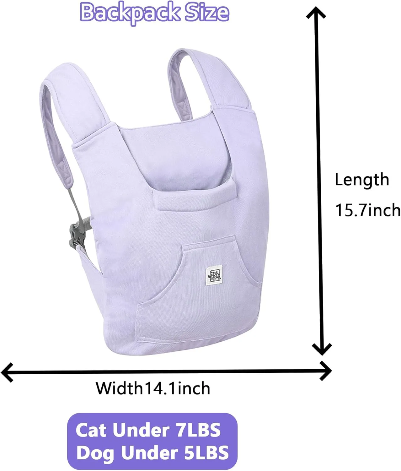 FLAdorepet Pet Carrier Backpack for Extra Small Dog Cat and Rabbit,Yorkie Teacup Chihuahua Front Dog Puppy Carrier Backpack for Traveling Hiking Camping Purple