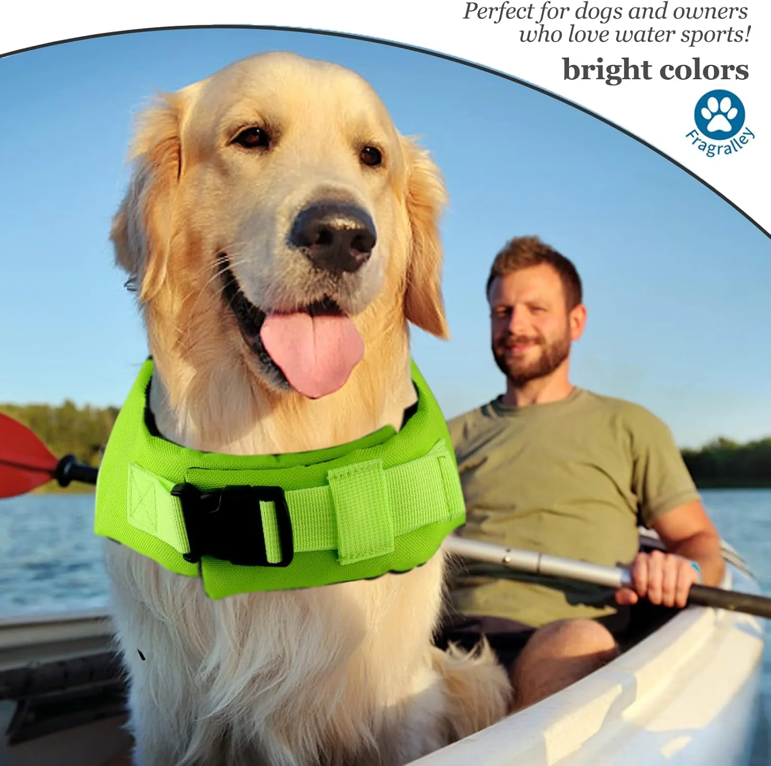 Fragralley Shark Fin Dog Life Jacket, High Buoyancy with Tear-Resistant Nylon of Dog Swim Vest, Pet Life Preserver for Small Medium Large Dogs, Puppy Float Vest for Swimming and Boating