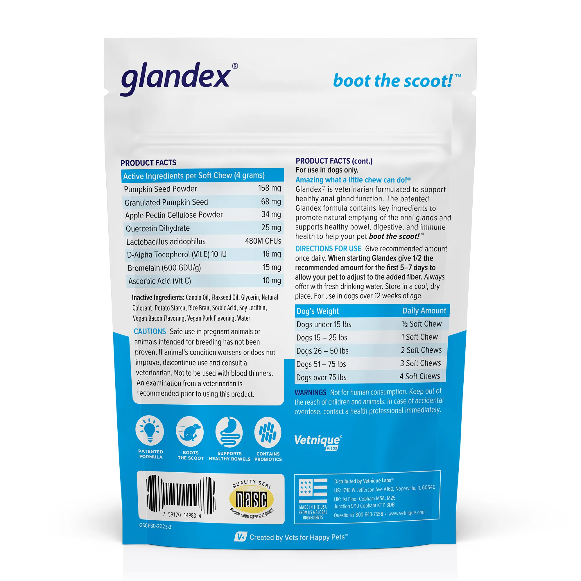 Glandex® Anal Gland Supplement Chews for Dogs - VetPass Free Sample