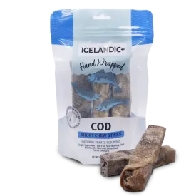 Icelandic Hand Wrapped Cod Skin Chew 5" 3pk