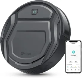 Lefant M210 Pro Robot Vacuum Cleaner,Super Thin,Powerful Suction,Quiet,Self-Charging Robotic Vacuum Cleaner,Cleans Hard Floors to Medium-Pile Carpets,120 Mins Runtime,APP/Voice/WiFi/Alexa Control,Grey