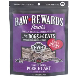 Northwest Naturals Freeze-Dried Pork Heart Dog and Cat Treats 3 oz