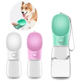 Outdoor Pet Dog Feeder Bowls Cats Dogs Travel Water Dispenser Feeder