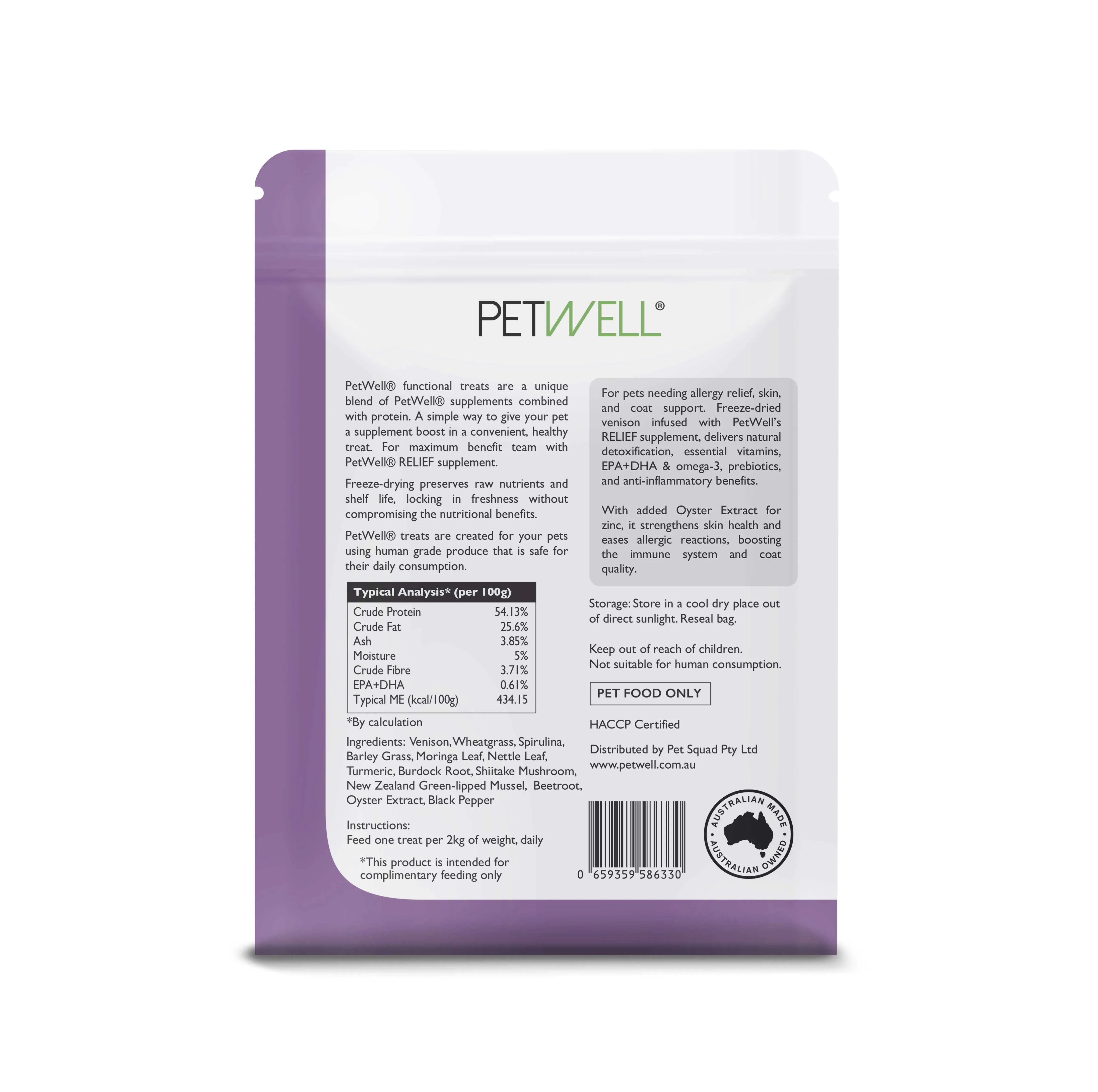 PetWell RELIEF – Allergy Relief Supplement   Treat Pack