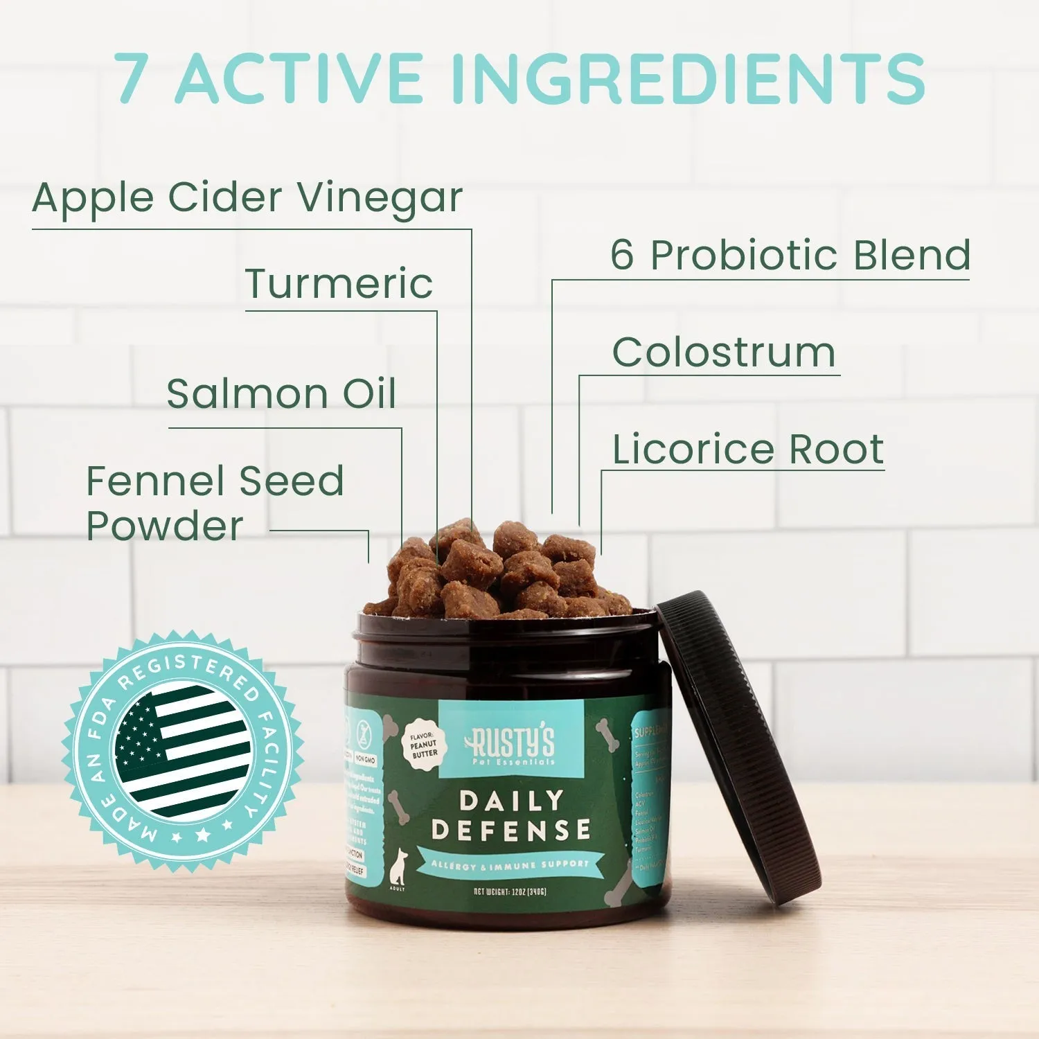 Rusty's Pet Essentials Daily Defense - Allergy & Immune Support