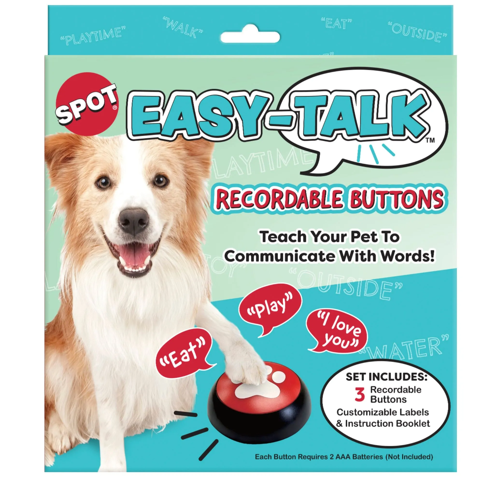 Spot Easy-Talk Recordable Buttons for Pets