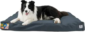 Sytopia 36 Inch Canvas Dog Bed, Outdoor Pet Bed, Waterproof Washable Removable Cover, Patio Pet Pad, Blue Gray
