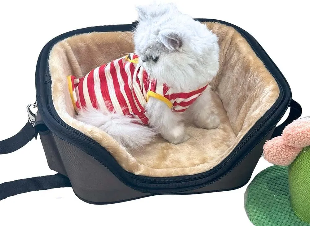 The Deluxe Cozy Pet Carrier, Brown, Mini